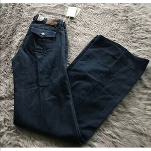 NEW Henry & Belle Dark Wash Mid Rise Retro Lila Flare with Flap NWT